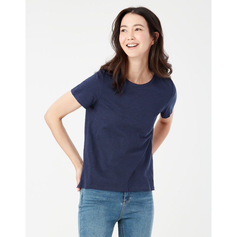 Joules Carley Solid Classic Crew T-Shirt - French Navy-2